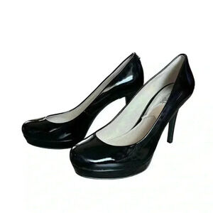 MICHAEL Michael Kors Black Patent Leather Round Toe Heels Size 10